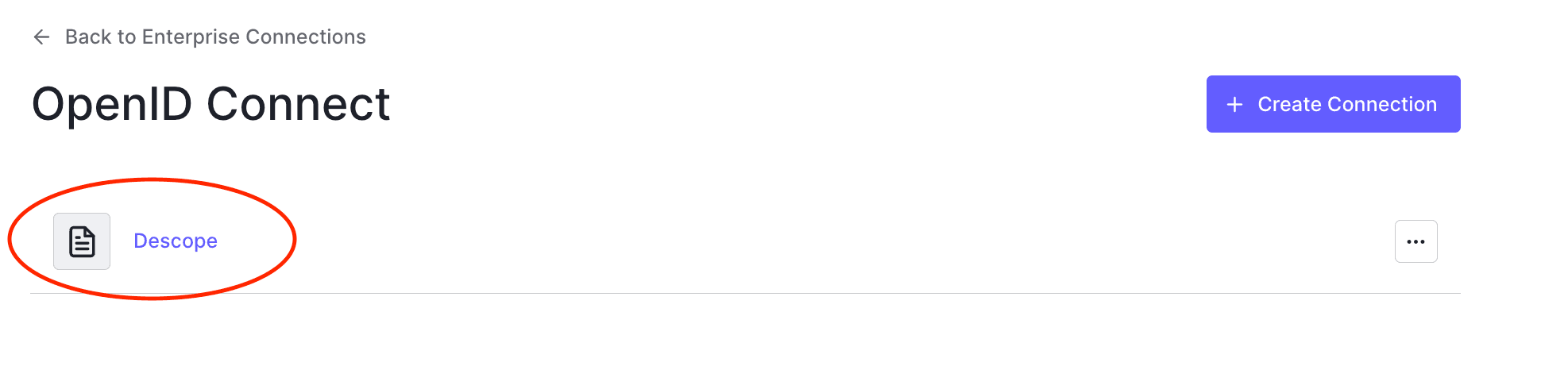 auth0 enterprise connection oidc list