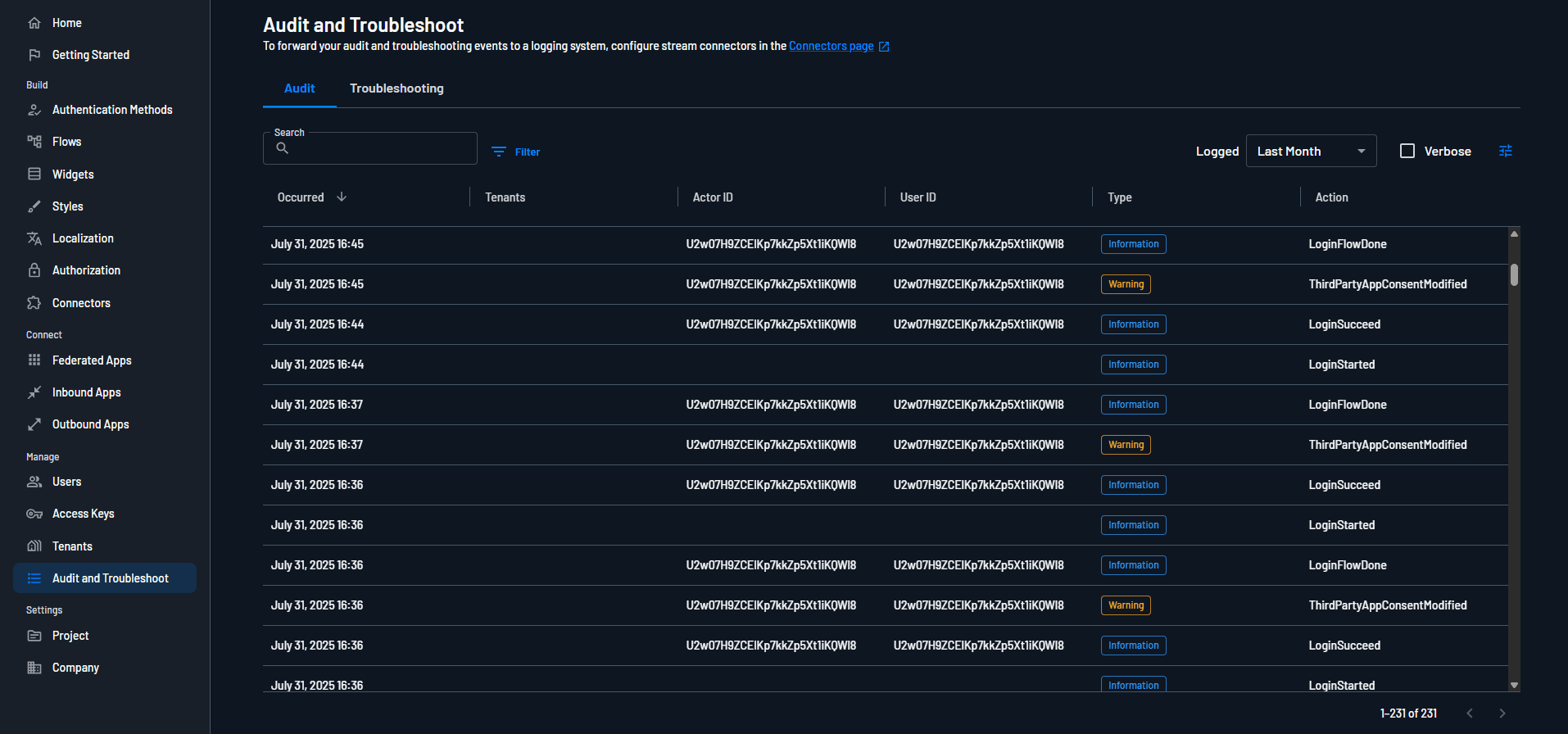 AI agent auditing