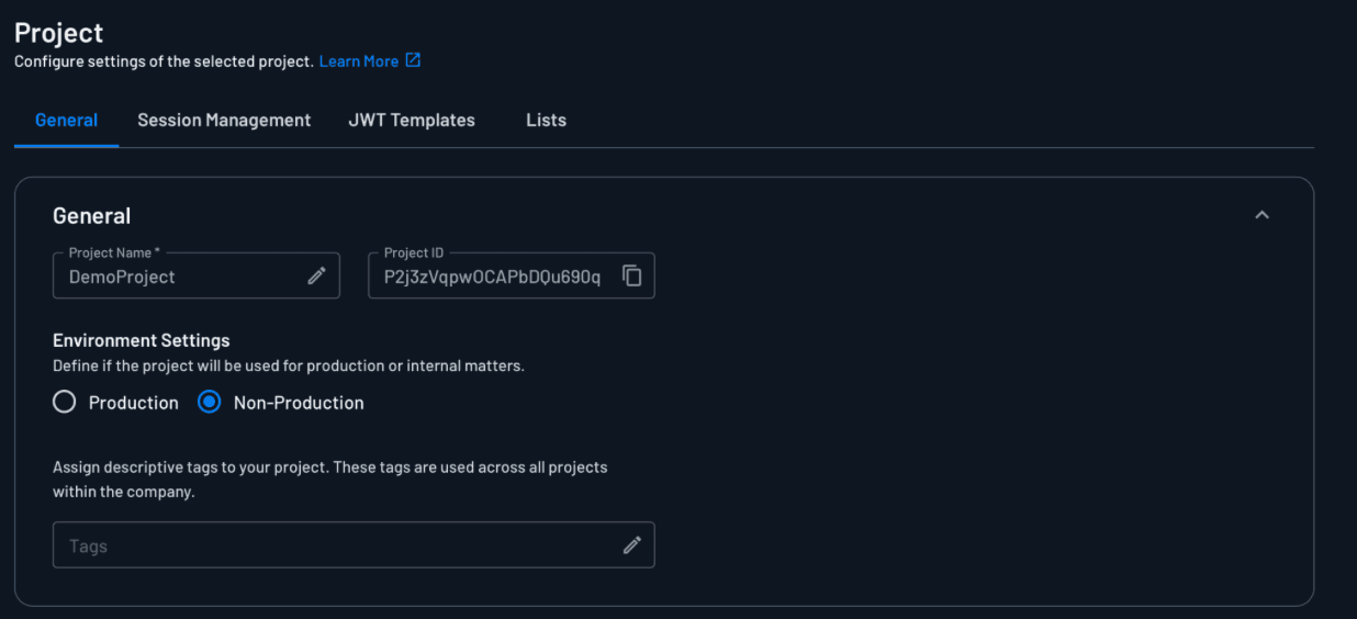 Fig: Project page
