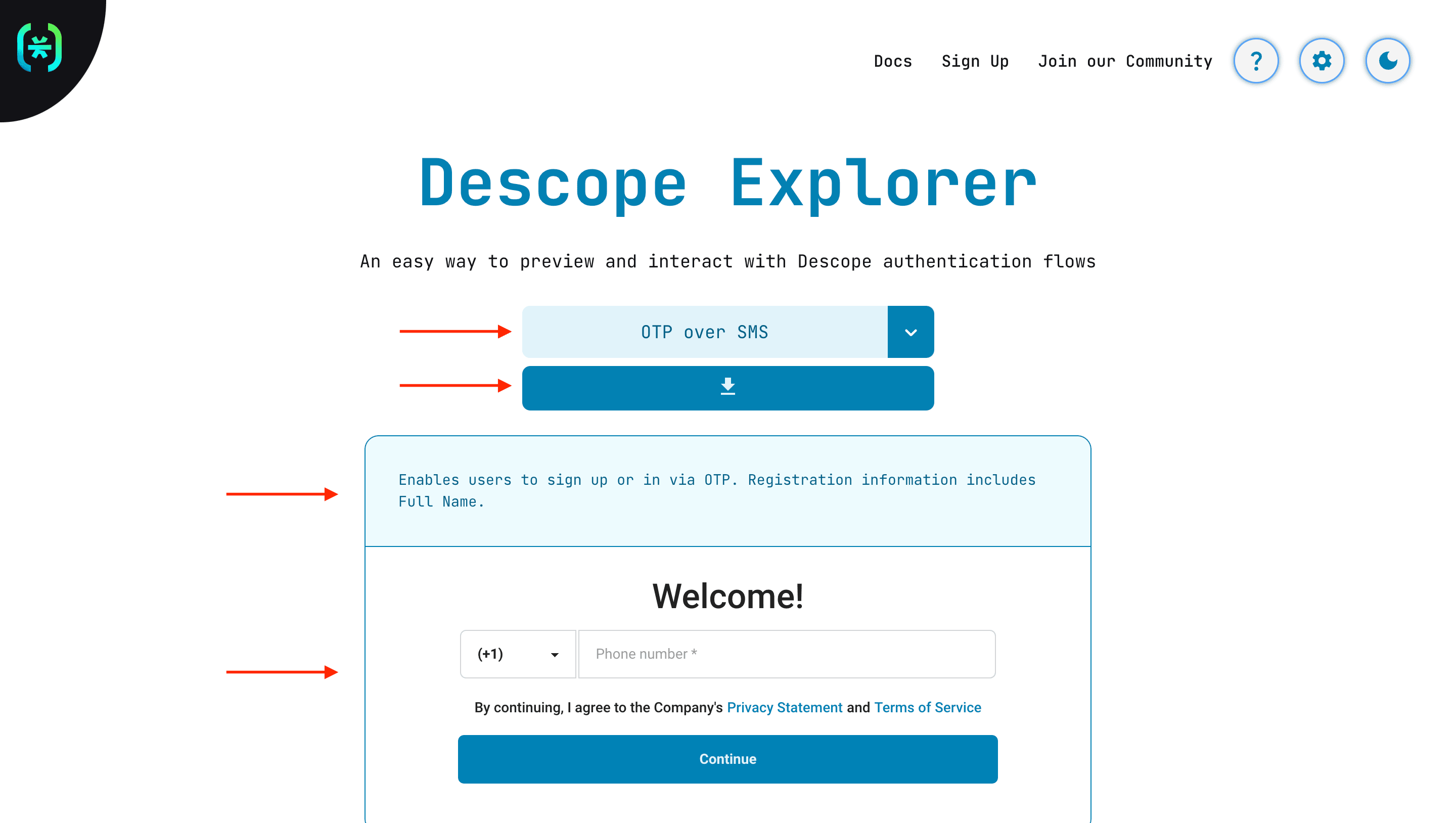 home page