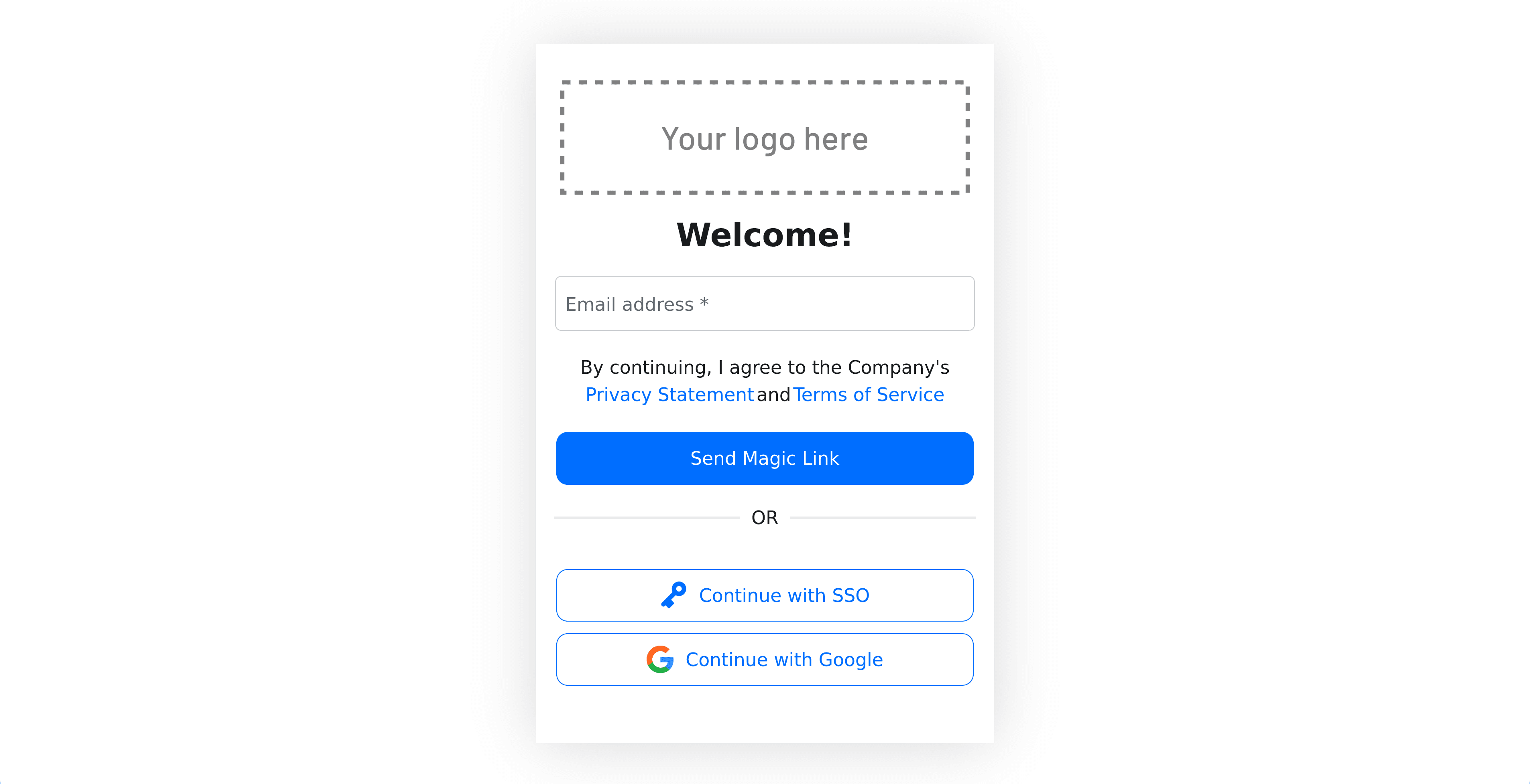 Fig: Descope authentication page